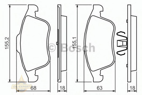 Bosch Колодки тормозные дисковые BOSCH 0 986 494 401 - Картинка 2