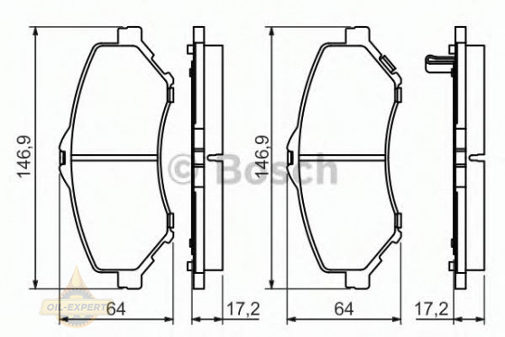 Bosch Колодки дискові гальмові BOSCH 0 986 494 493 - Заображення 4