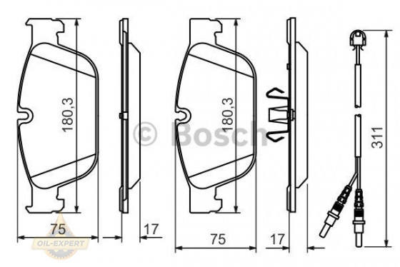 Bosch Колодки тормозные дисковые BOSCH 0 986 494 526 - Картинка 1