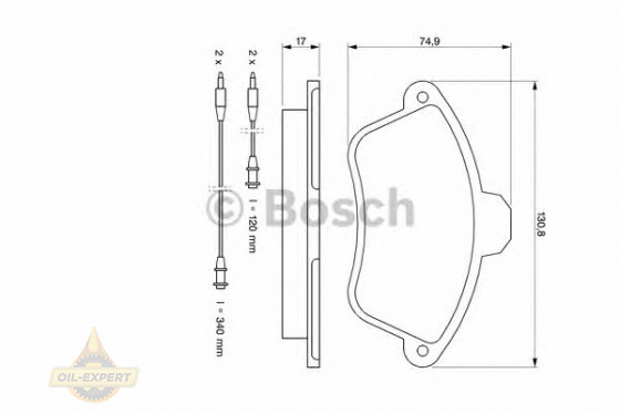 Bosch Колодки дискові гальмові BOSCH 0 986 460 951 - Заображення 2