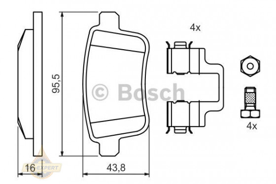 Bosch Колодки тормозные дисковые BOSCH 0 986 494 331 - Картинка 7