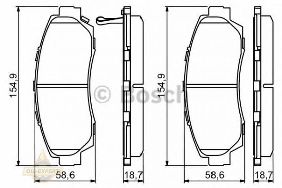 Bosch Колодки тормозные дисковые BOSCH 0 986 494 308 - Картинка 2