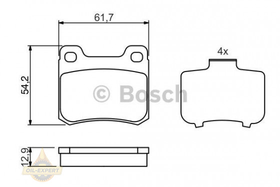 Bosch Колодки тормозные дисковые BOSCH 0 986 466 874 - Картинка 1