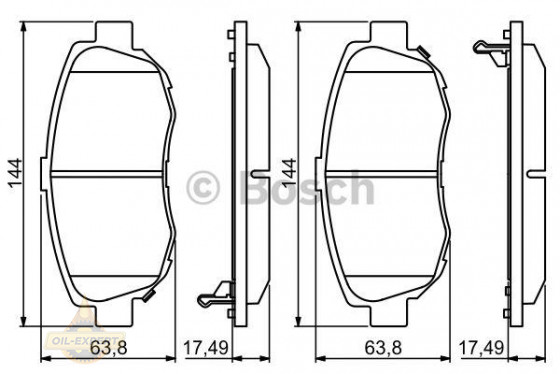Bosch Колодки гальмівні дискові BOSCH 0 986 494 211 - Заображення 1