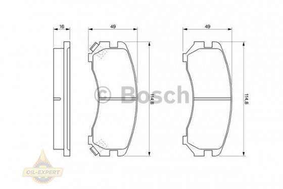 Bosch Колодки тормозные дисковые BOSCH 0 986 493 450 - Картинка 3