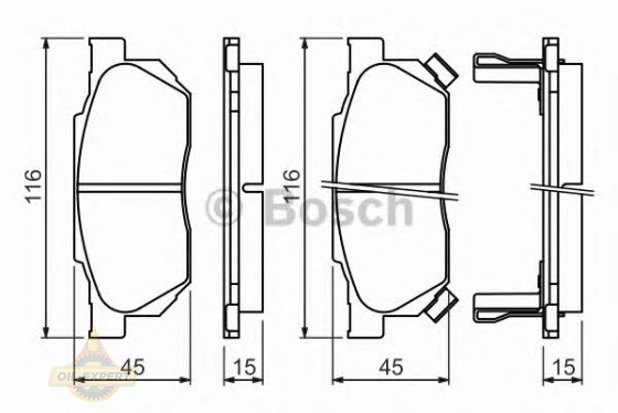 Bosch Колодки тормозные дисковые BOSCH 0 986 490 440 - Картинка 2