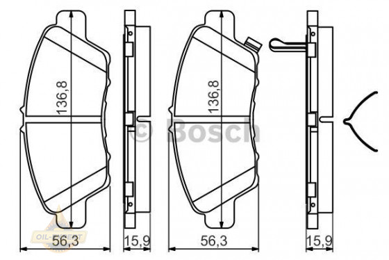 Bosch Колодки тормозные дисковые BOSCH 0 986 494 562 - Картинка 1
