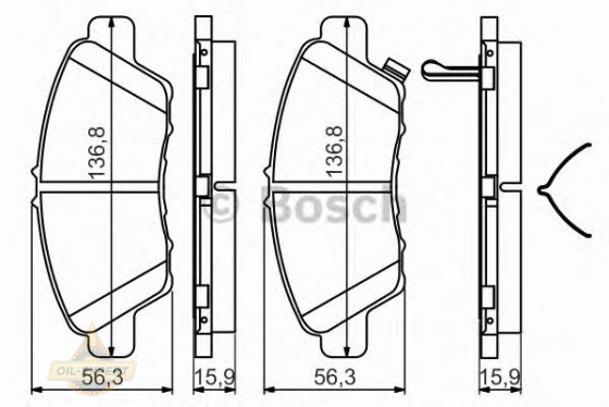 Bosch Колодки тормозные дисковые BOSCH 0 986 494 562 - Картинка 2