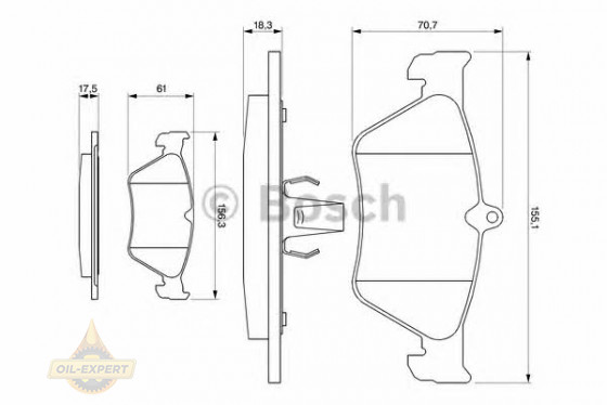 Bosch Колодки гальмівні дискові BOSCH 0 986 461 129 - Заображення 2