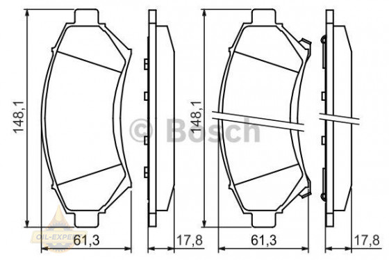 Bosch Колодки тормозные дисковые BOSCH 0 986 424 466 - Картинка 1