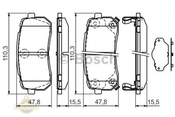 Bosch Колодки тормозные дисковые BOSCH 0 986 494 327 - Картинка 1