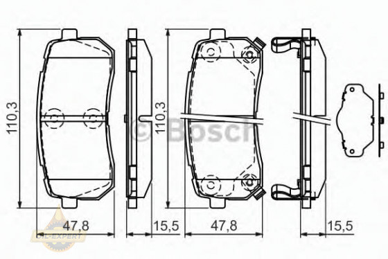 Bosch Колодки тормозные дисковые BOSCH 0 986 494 327 - Картинка 2