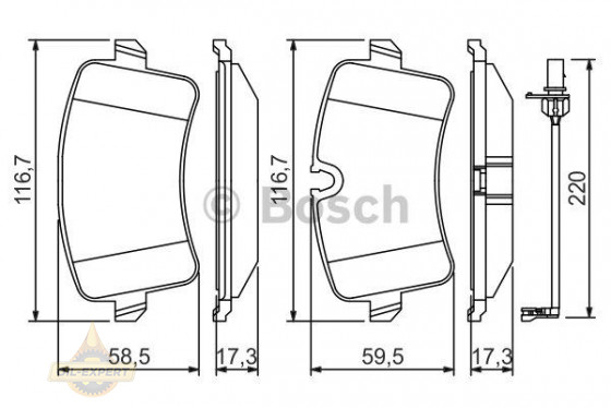 Bosch Колодки дискові гальмові BOSCH 0 986 494 488 - Заображення 1