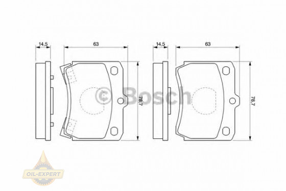 Bosch Колодки дискові гальмові BOSCH 0 986 493 550 - Заображення 2