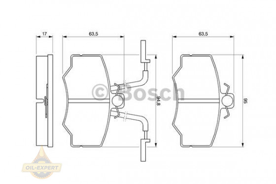 Bosch Колодки тормозные дисковые BOSCH 0 986 424 184 - Картинка 1