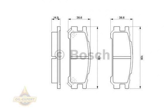 Bosch Колодки гальмівні дискові BOSCH 0 986 461 143 - Заображення 1
