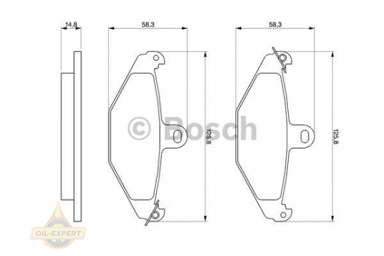 Bosch Колодки тормозные дисковые BOSCH 0 986 461 148 - Картинка 3