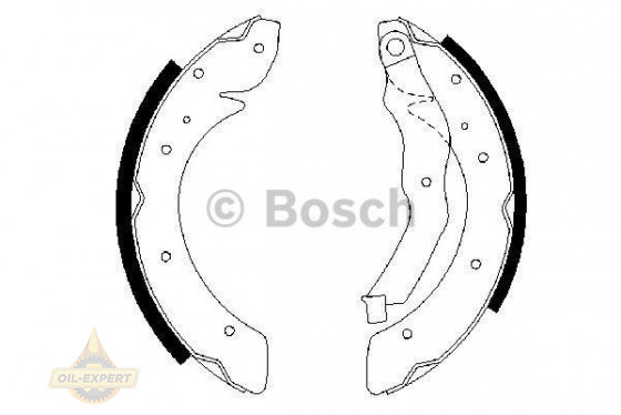 Bosch Колодки гальмівні барабанні BOSCH 0 986 487 528 - Заображення 1