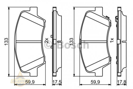 Bosch Колодки тормозные дисковые BOSCH 0 986 494 712 - Картинка 1