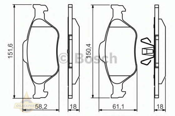 Bosch Колодки дискові гальмові BOSCH 0 986 494 512 - Заображення 2