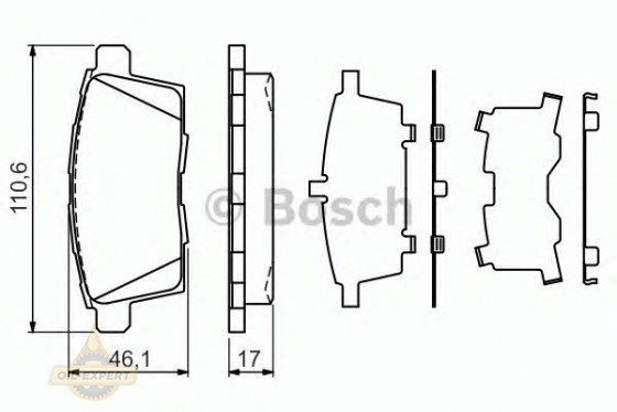 Bosch Колодки тормозные дисковые BOSCH 0 986 494 376 - Картинка 2