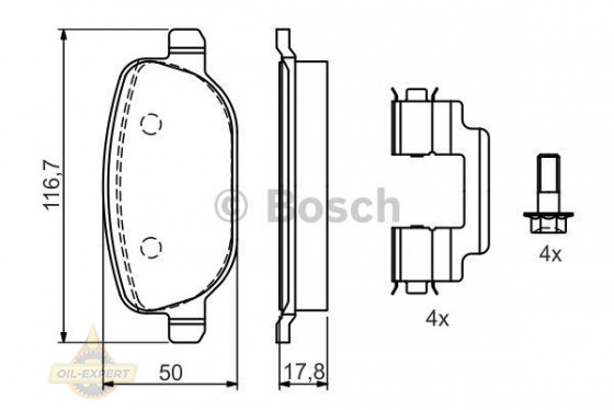 Bosch Колодки дискові гальмові BOSCH 0 986 424 775 - Заображення 7
