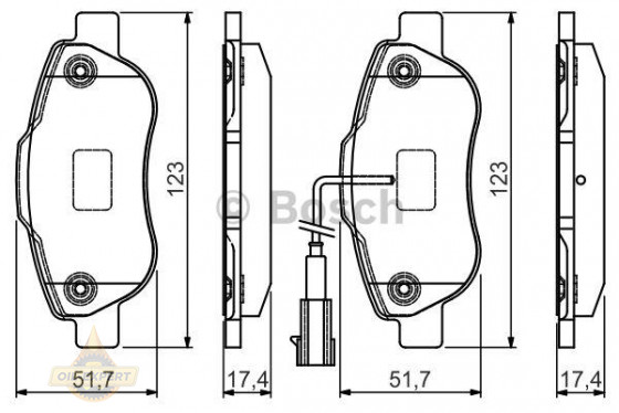 Bosch Колодки тормозные дисковые BOSCH 0 986 495 097 - Картинка 1