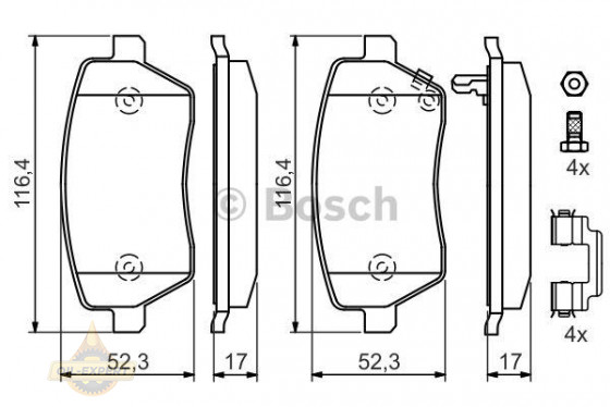 Bosch Колодки тормозные дисковые BOSCH 0 986 494 160 - Картинка 3