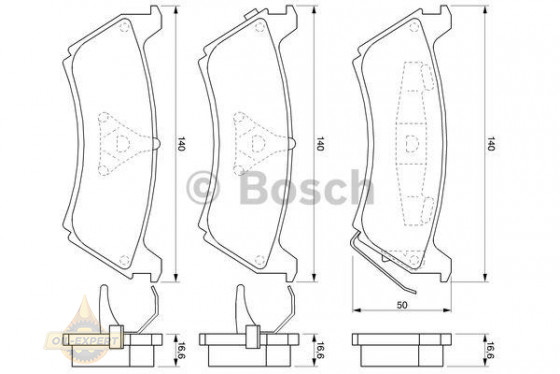 Bosch Колодки дискові гальмові BOSCH 0 986 424 648 - Заображення 1