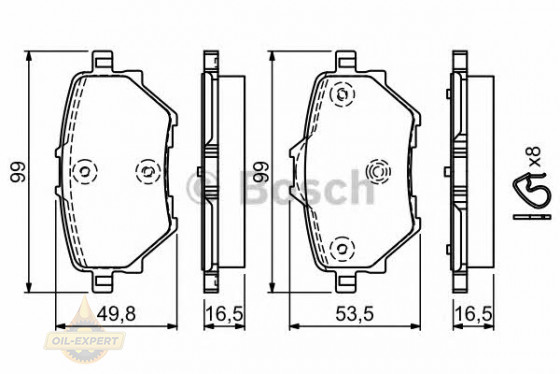 Bosch Колодки тормозные дисковые BOSCH 0 986 494 716 - Картинка 2