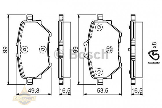 Bosch Колодки тормозные дисковые BOSCH 0 986 494 716 - Картинка 1