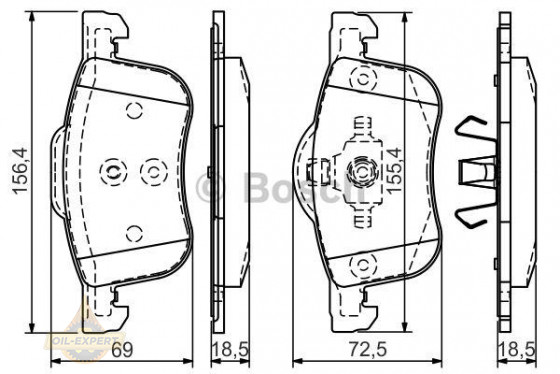 Bosch Колодки тормозные дисковые BOSCH 0 986 495 061 - Картинка 1