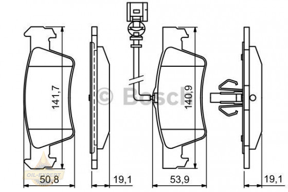 Bosch Колодки дискові гальмові BOSCH 0 986 494 309 - Заображення 1