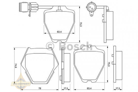 Bosch Колодки тормозные дисковые BOSCH 0 986 424 689 - Картинка 1
