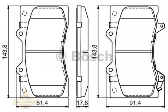 Bosch Колодки тормозные дисковые BOSCH 0 986 494 693 - Картинка 1