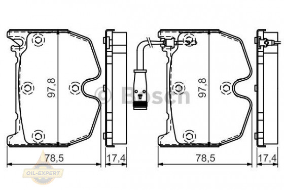 Bosch Колодки дискові гальмові BOSCH 0 986 494 364 - Заображення 1