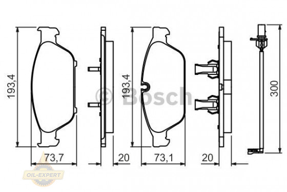 Bosch Колодки гальмівні дискові BOSCH 0 986 494 447 - Заображення 1