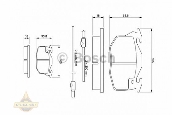 Bosch Колодки дискові гальмові BOSCH 0 986 461 763 - Заображення 7