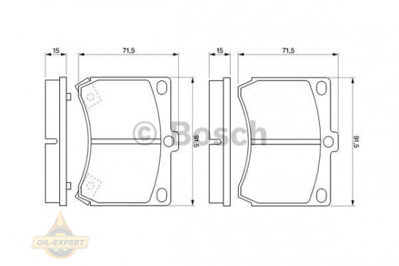 Bosch Колодки дискові гальмові BOSCH 0 986 460 974 - Заображення 1