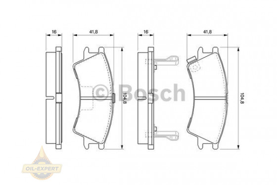 Bosch Колодки дискові гальмові BOSCH 0 986 424 575 - Заображення 7