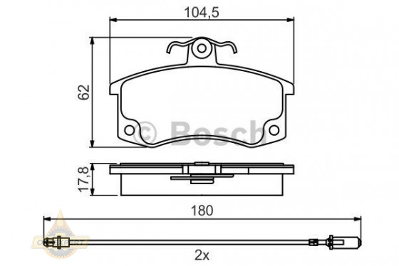 Bosch Колодки тормозные дисковые BOSCH 0 986 495 360 - Картинка 1