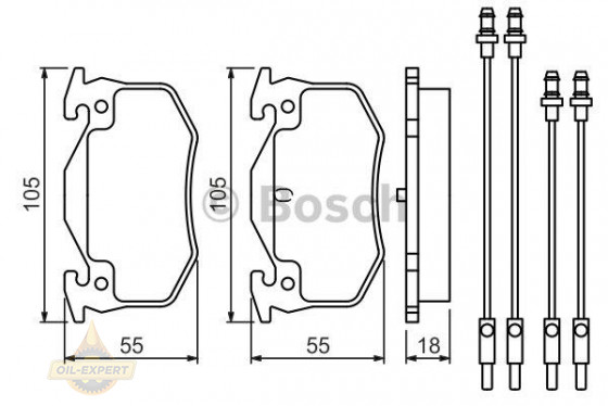 Bosch Колодки тормозные дисковые BOSCH 0 986 466 350 - Картинка 1
