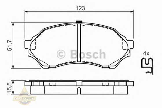 Bosch Колодки тормозные дисковые BOSCH 0 986 424 610 - Картинка 5