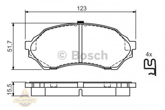 Bosch Колодки тормозные дисковые BOSCH 0 986 424 610 - Картинка 2