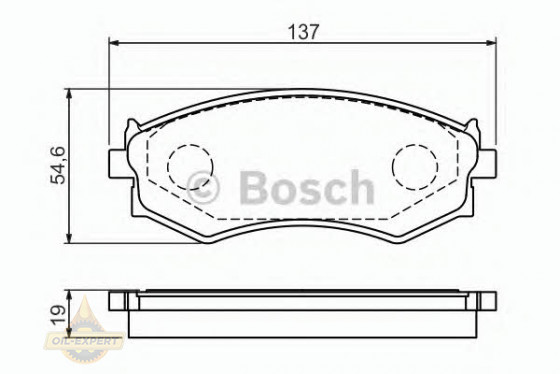 Bosch Колодки дискові гальмові BOSCH 0 986 461 139 - Заображення 2