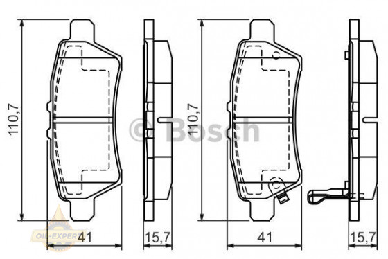 Bosch Колодки дискові гальмові BOSCH 0 986 494 369 - Заображення 1