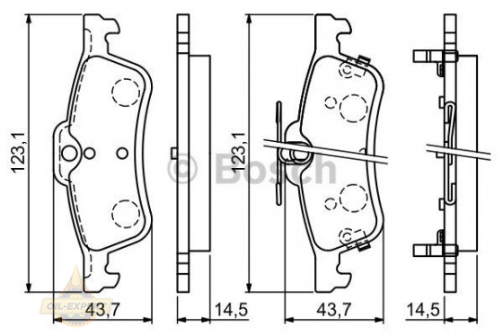 Bosch Колодки тормозные дисковые BOSCH 0 986 494 719 - Картинка 1