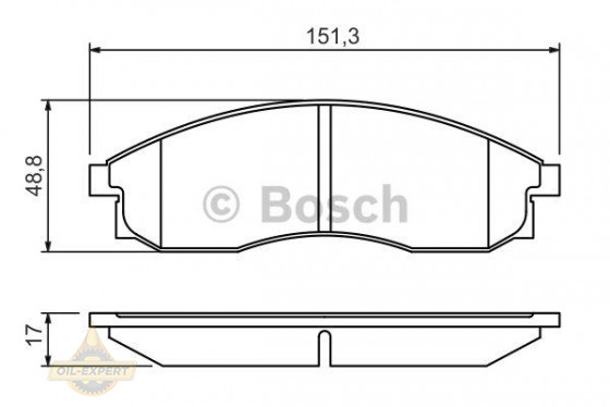 Bosch Колодки тормозные дисковые BOSCH 0 986 424 340 - Картинка 1