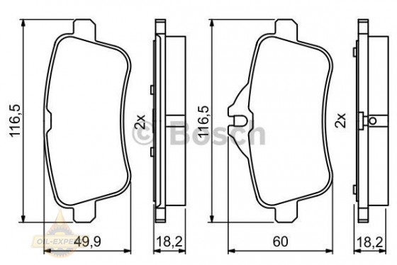 Bosch Колодки тормозные дисковые BOSCH 0 986 495 403 - Картинка 1