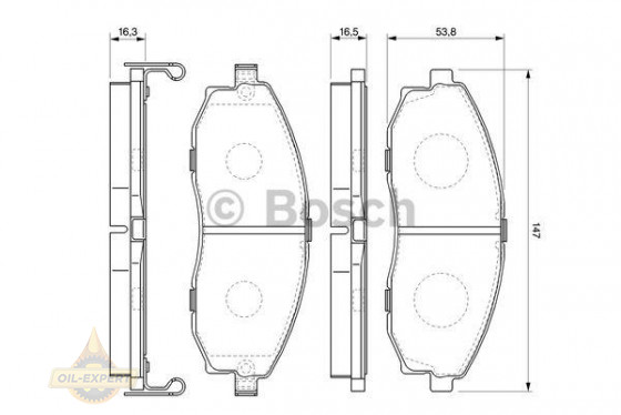 Bosch Колодки тормозные дисковые BOSCH 0 986 424 670 - Картинка 1